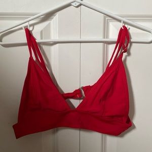 Size Large Red V-Neck Bikini